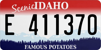 ID license plate E411370