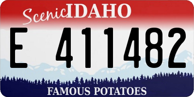 ID license plate E411482