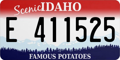 ID license plate E411525