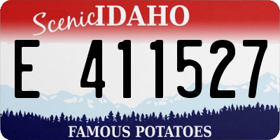 ID license plate E411527