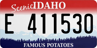 ID license plate E411530