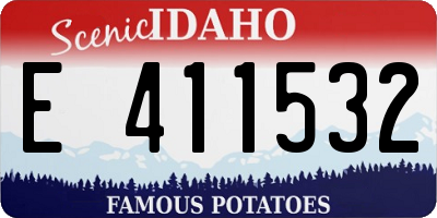 ID license plate E411532