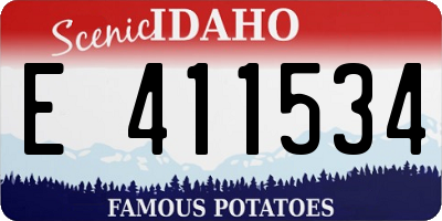 ID license plate E411534