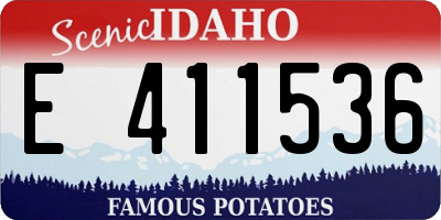ID license plate E411536