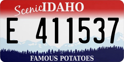 ID license plate E411537