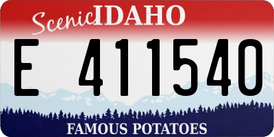 ID license plate E411540