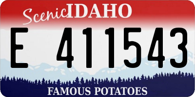 ID license plate E411543