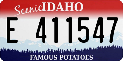 ID license plate E411547