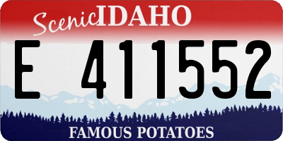 ID license plate E411552
