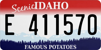 ID license plate E411570