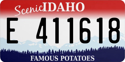 ID license plate E411618