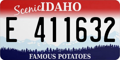 ID license plate E411632
