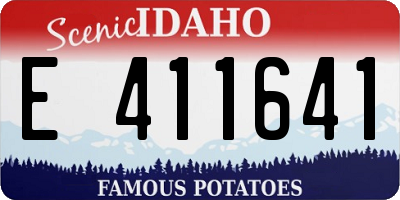ID license plate E411641