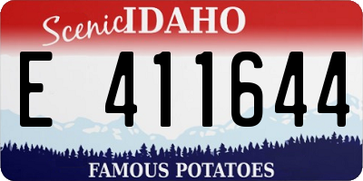 ID license plate E411644