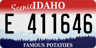 ID license plate E411646