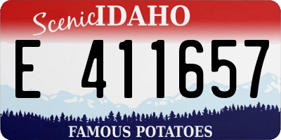 ID license plate E411657