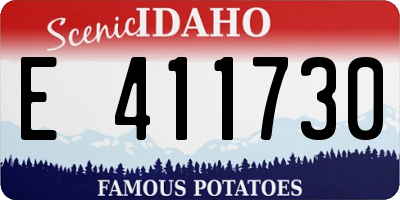 ID license plate E411730