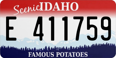 ID license plate E411759
