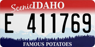 ID license plate E411769
