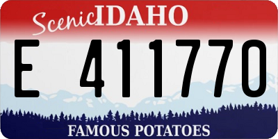 ID license plate E411770