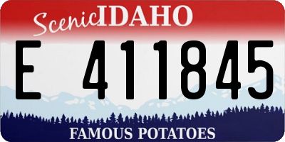 ID license plate E411845
