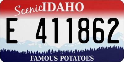 ID license plate E411862
