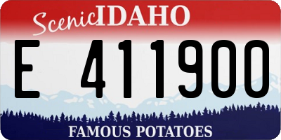 ID license plate E411900