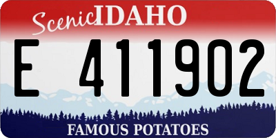 ID license plate E411902