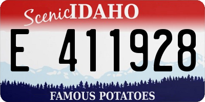 ID license plate E411928
