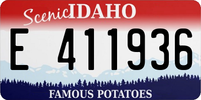 ID license plate E411936