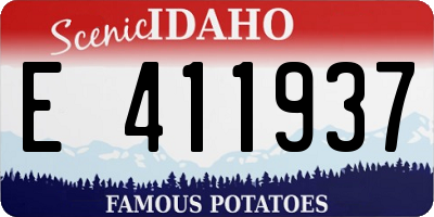 ID license plate E411937