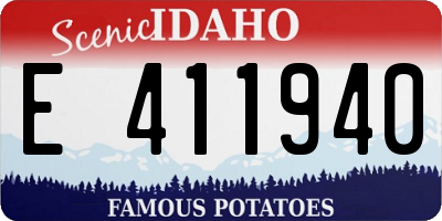 ID license plate E411940