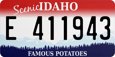 ID license plate E411943