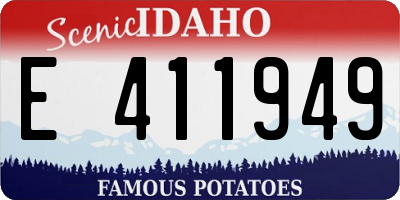 ID license plate E411949