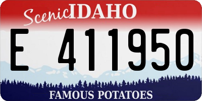 ID license plate E411950