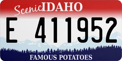 ID license plate E411952