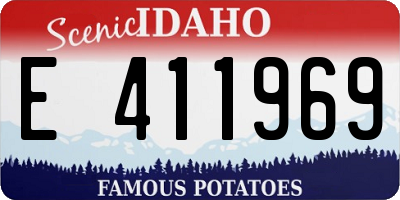 ID license plate E411969