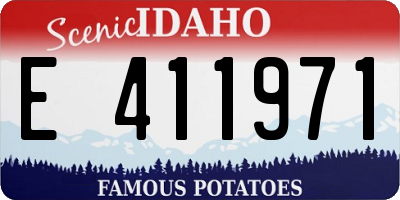 ID license plate E411971