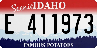 ID license plate E411973