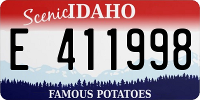 ID license plate E411998