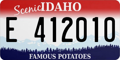 ID license plate E412010