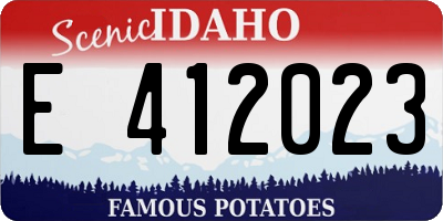 ID license plate E412023