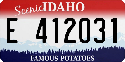 ID license plate E412031