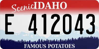 ID license plate E412043
