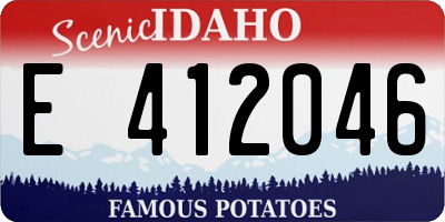 ID license plate E412046