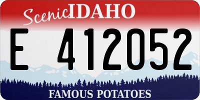 ID license plate E412052