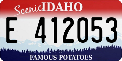 ID license plate E412053
