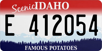 ID license plate E412054