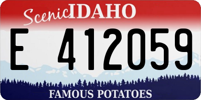 ID license plate E412059