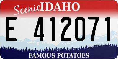 ID license plate E412071